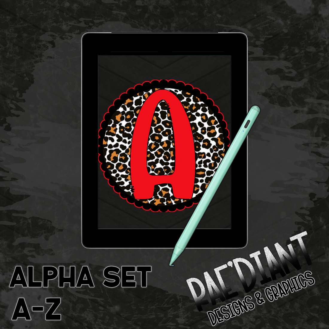ROUND SCALLOPED ALPHA SET RED - Payhip