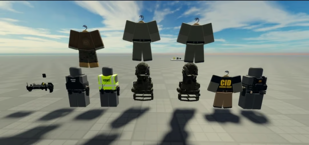 Reflective MP vest for Roblox Marine roleplay