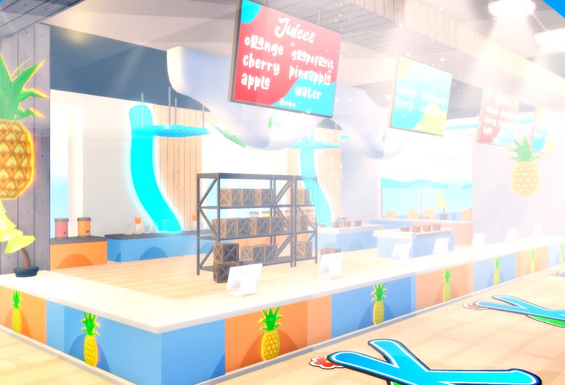 Colorful Roblox beach resort roleplay map
