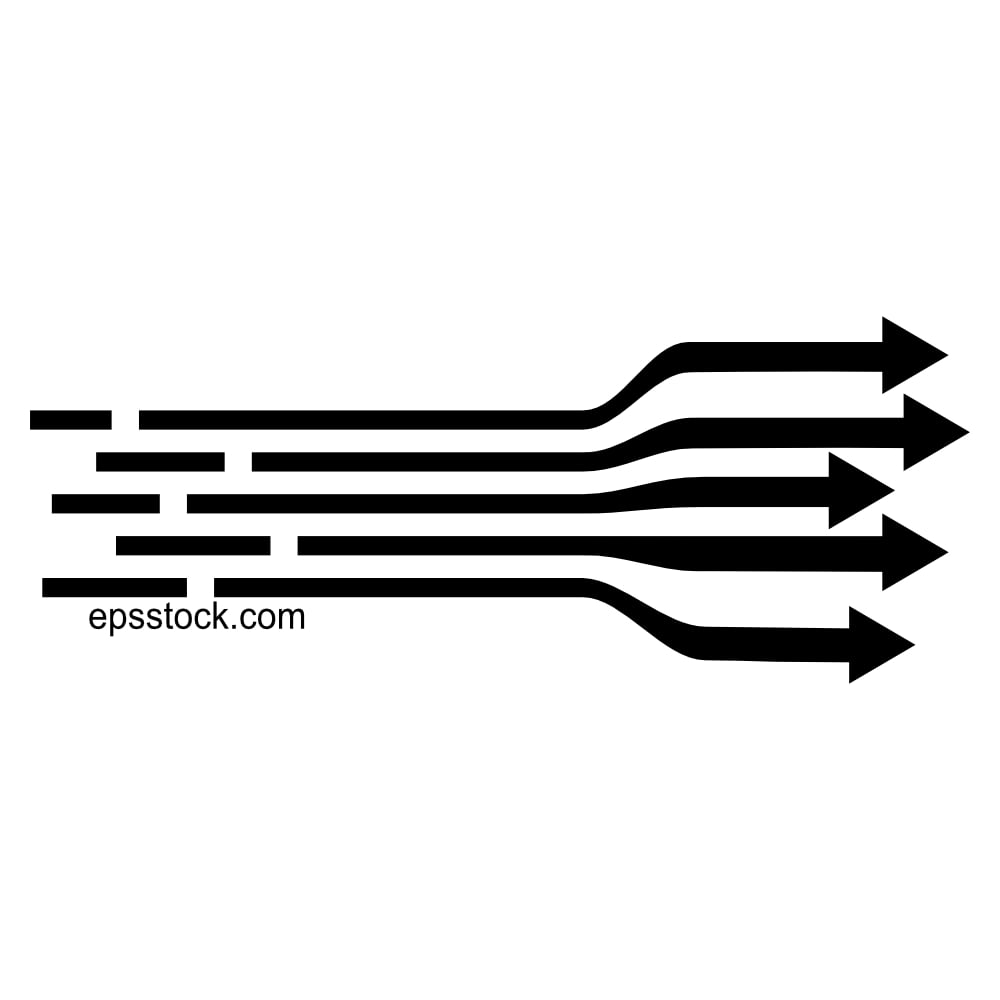 arrows pointing up from the pit