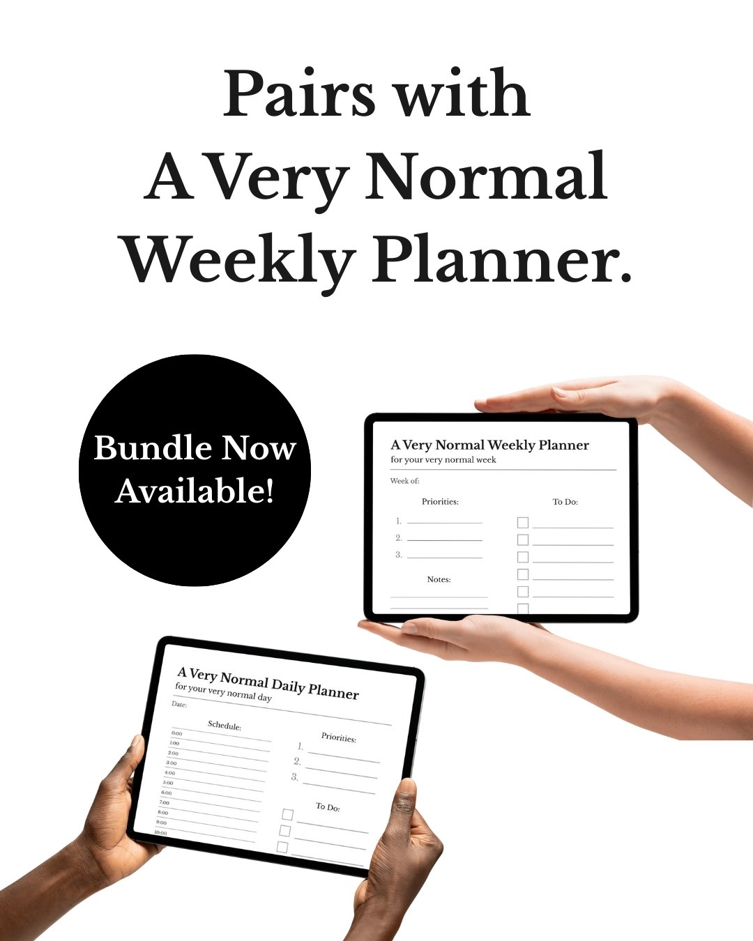 A Very Normal Daily Planner. For your very normal day. Playful Utility