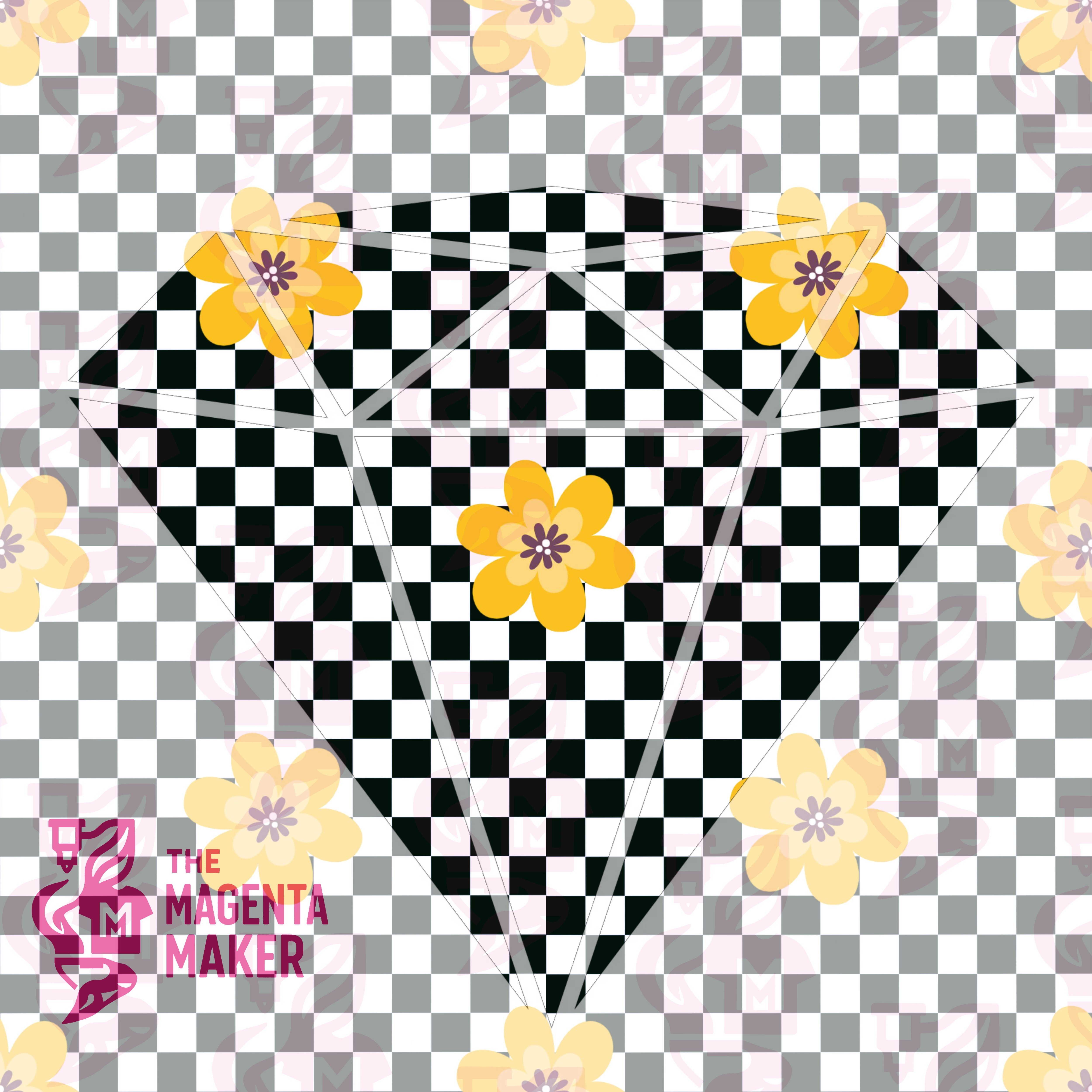 checkered flowers seamless - Payhip