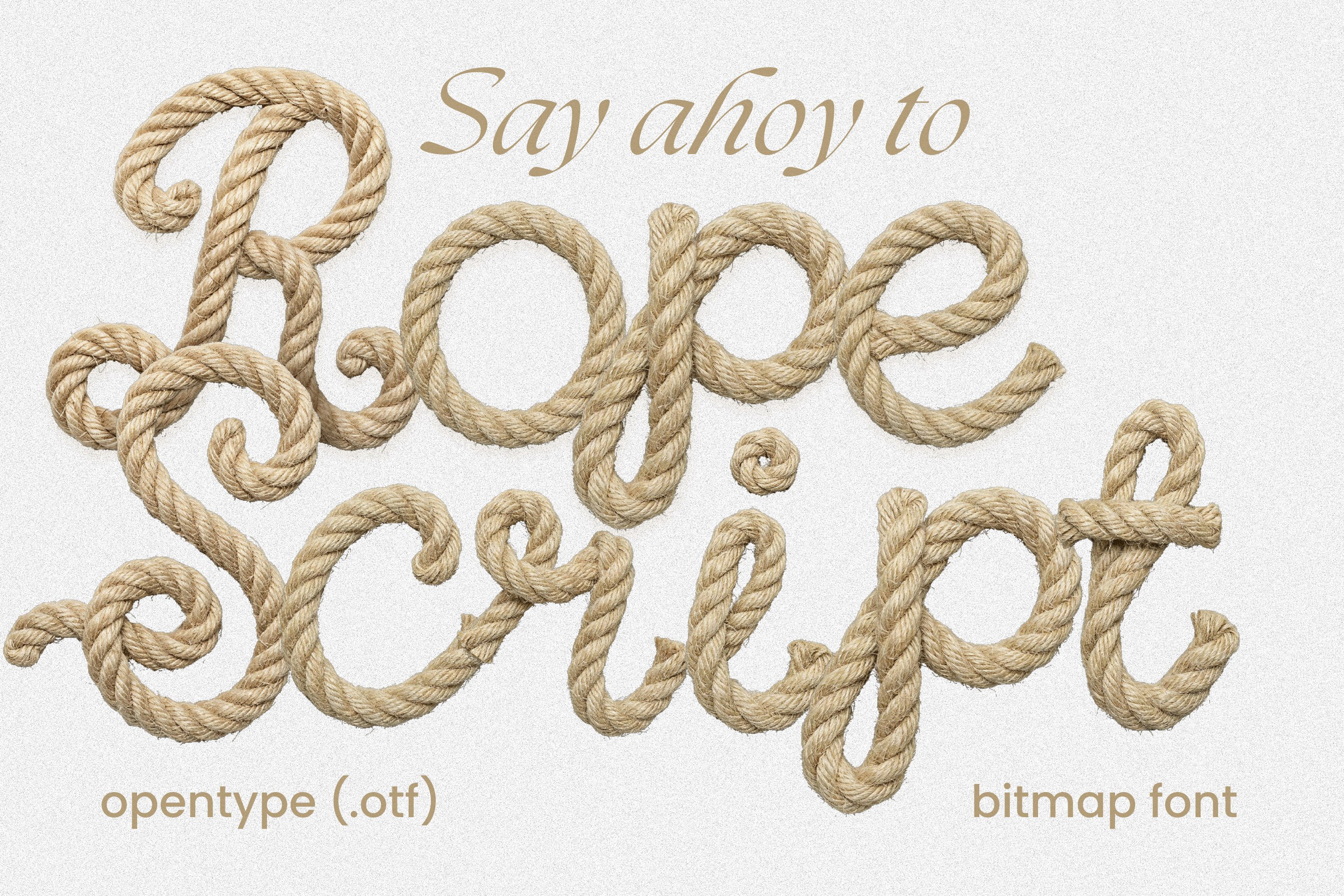 Rope Script — Nautical Rope Display Font