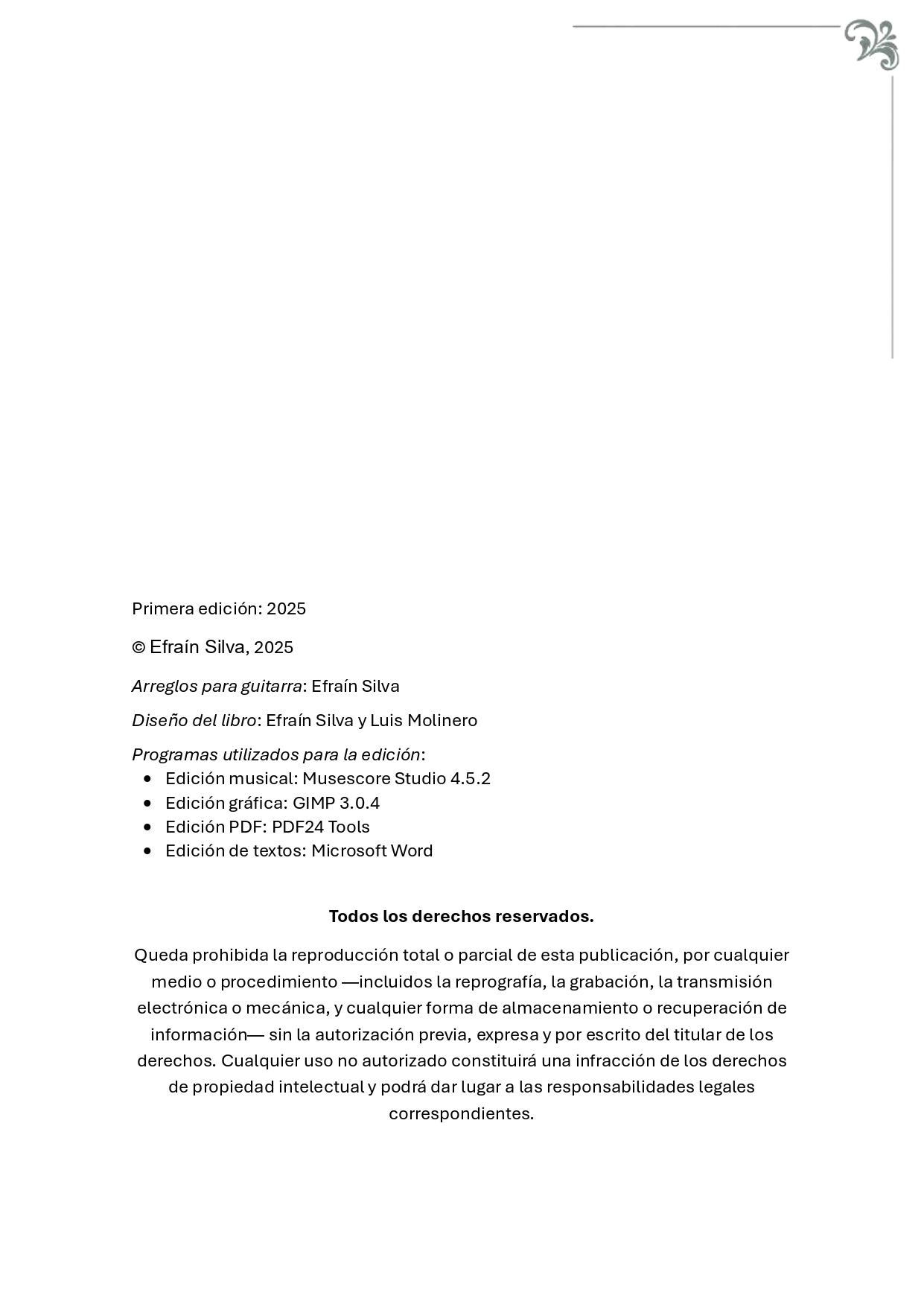Partituras Guitarra Clásica, Arreglos Guitarra Solista, Música Popular Guitarra, Repertorio Guitarrista, Partituras PDF, Baladas Románticas, Música de Cine, Música para Bodas, Jazz y Swing, Boleros, Música para Eventos, Bises de Concierto, Nino Bravo, Roc