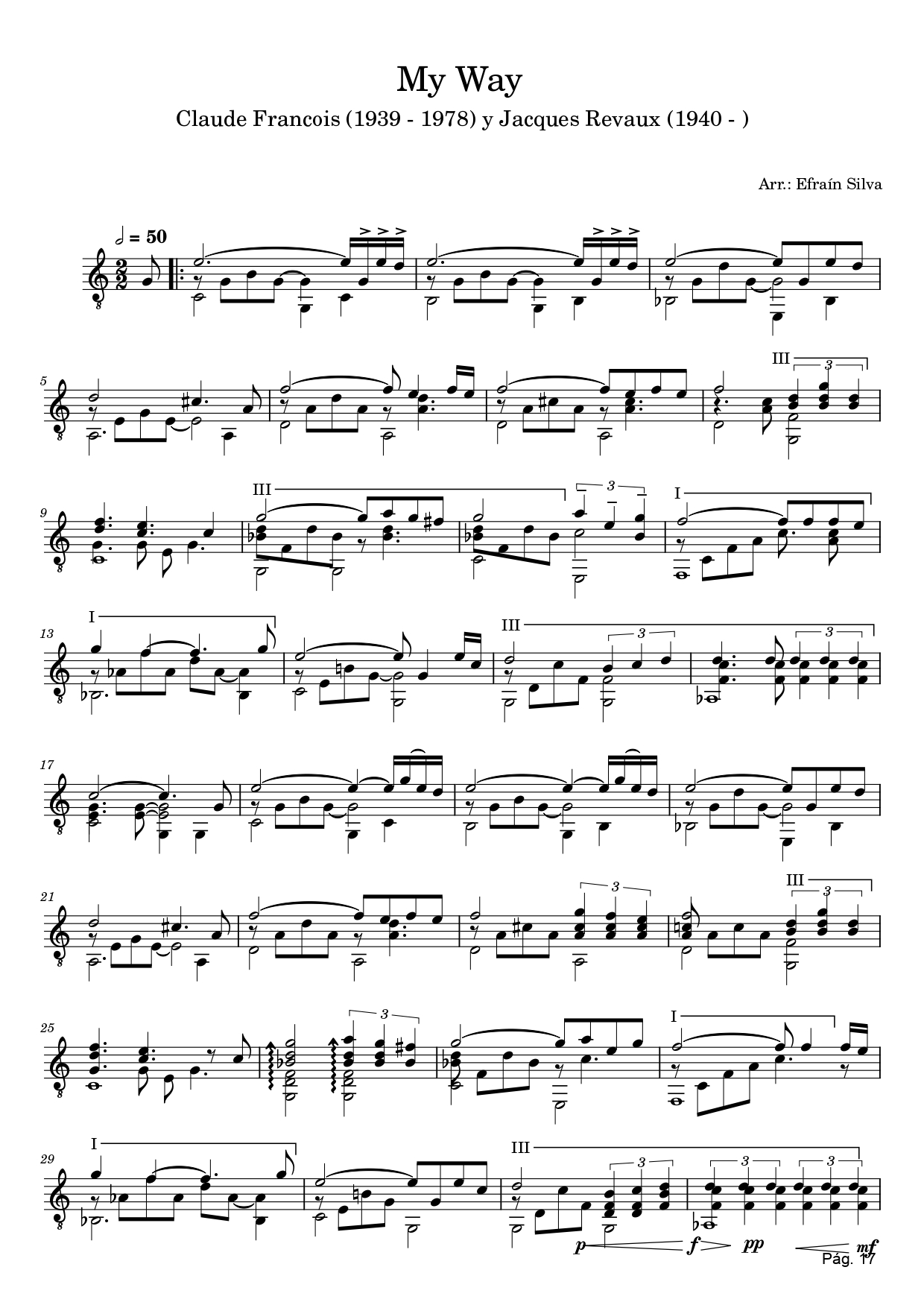 Frank Sinatra, Paul Anka, French Chanson, Anthem, Pop Standard, Encore, Classical Guitar Arrangement, Unforgettable Collection, Epic Music.