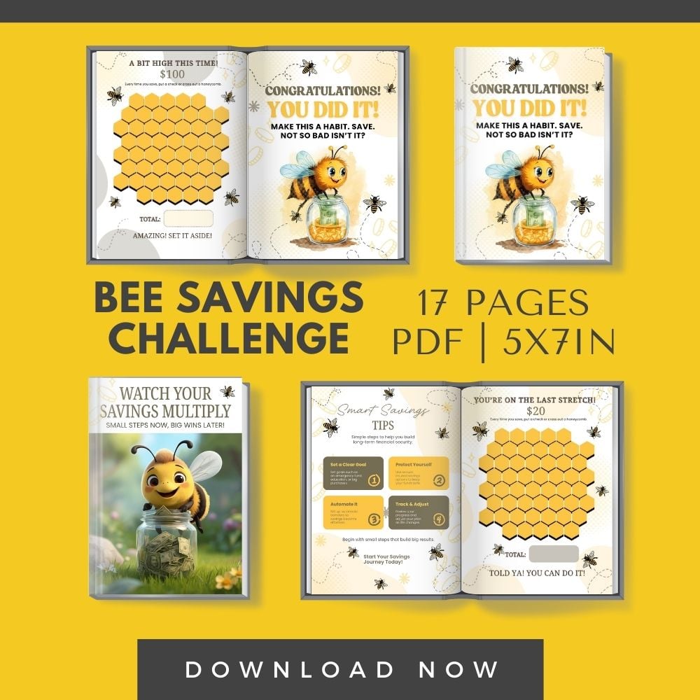 Bee-Themed Savings Challenge Bundle - Payhip