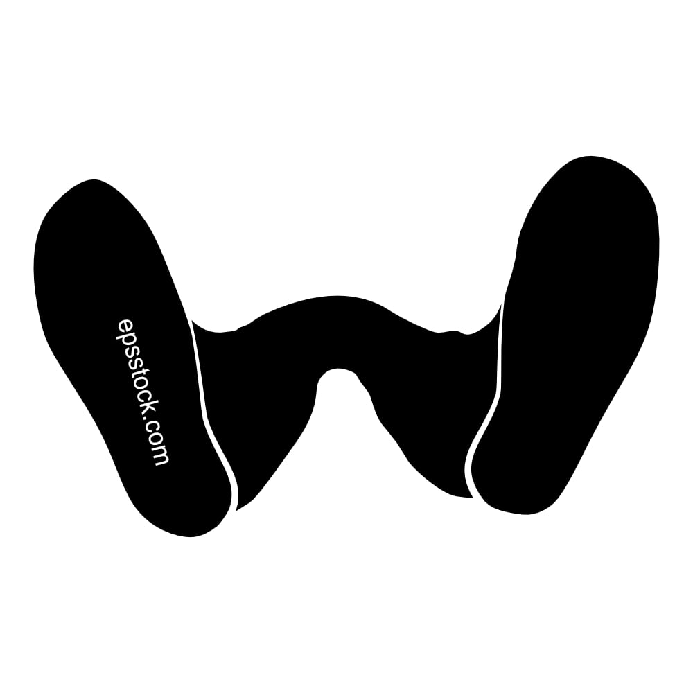 man standing, bottom view