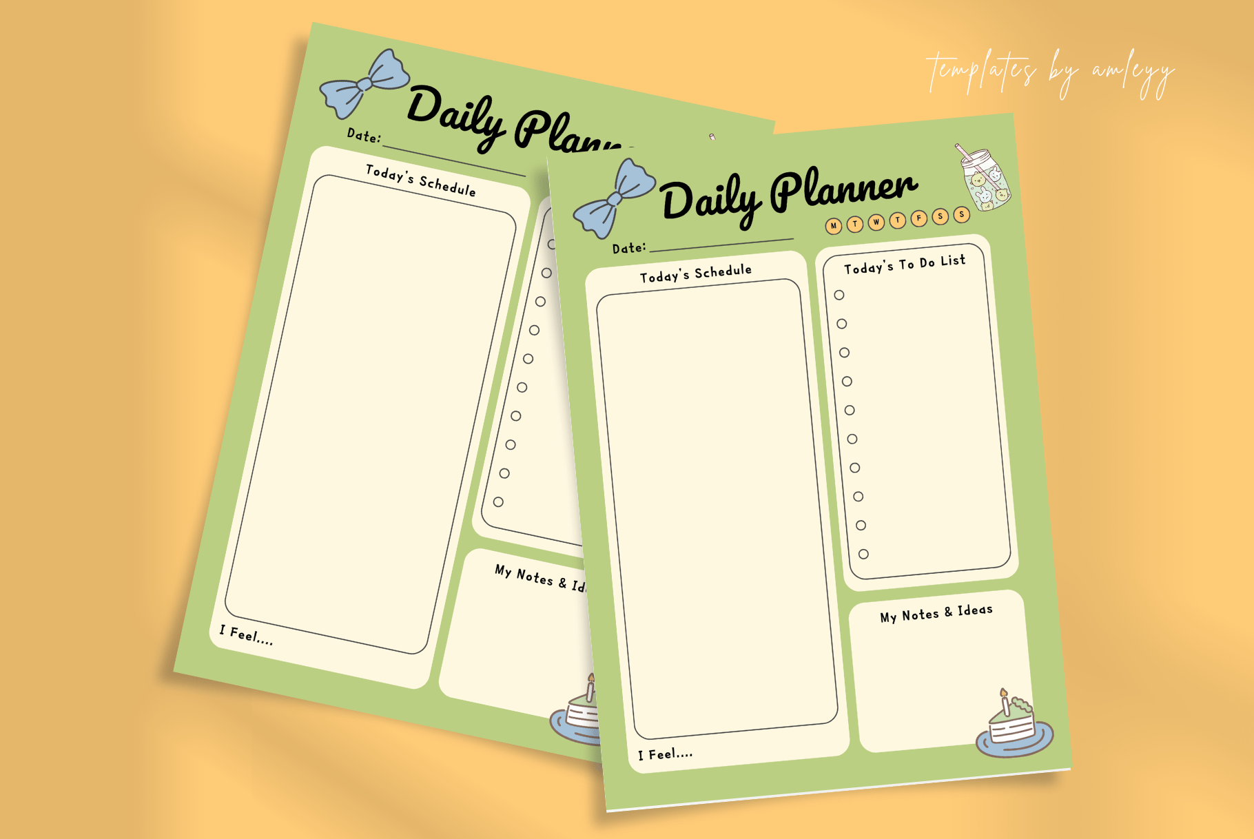 Cute Functional Daily Planner Printable | Simple & Aesthetic Daily ...