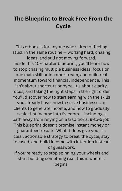 The Blueprint to Break Free From the Cycle - Payhip