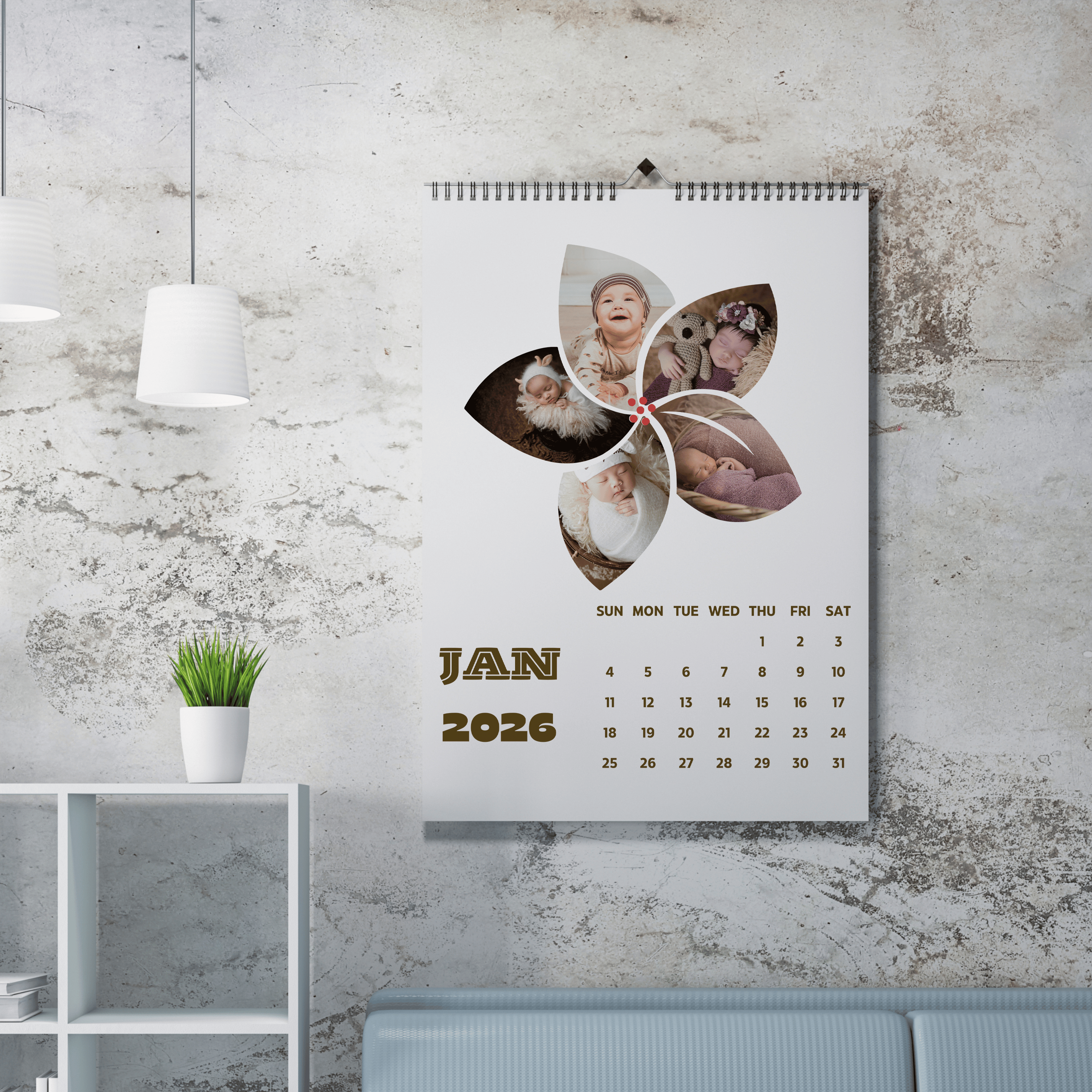 2026 Flower Photo Calendar: Printable Canva Template Digital Download ...