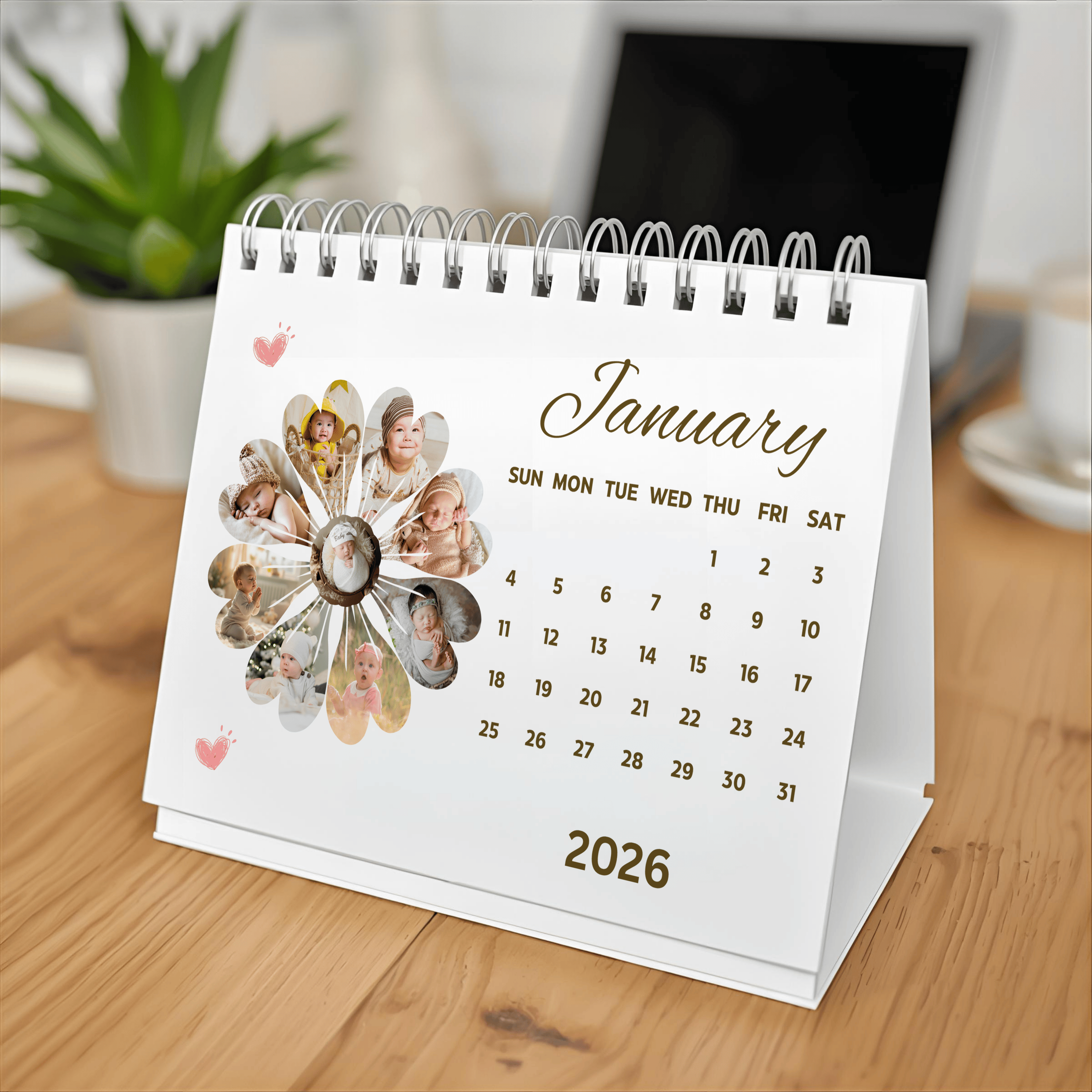 2026 Flower Photo Calendar: Printable Canva Template Digital Download ...