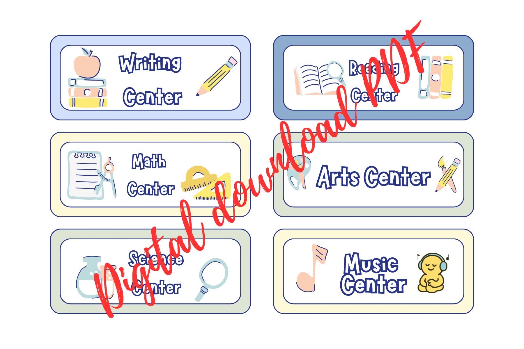 18 Center Signs: Daycare & Classroom Decor Printable PDF - Payhip