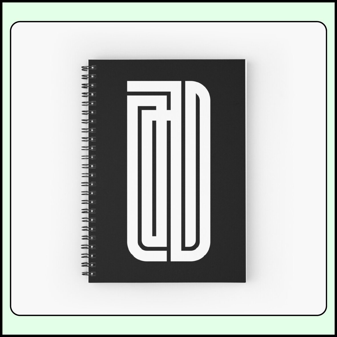 Rounded Kufi Arabic typography “Helm” (Dream) on a spiral notebook cover