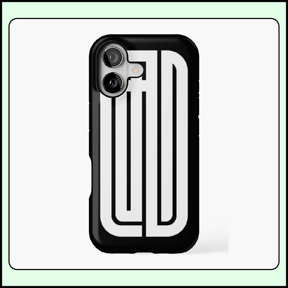 Arabic Kufi “Helm” (Dream) typography on an iPhone MagSafe tough case