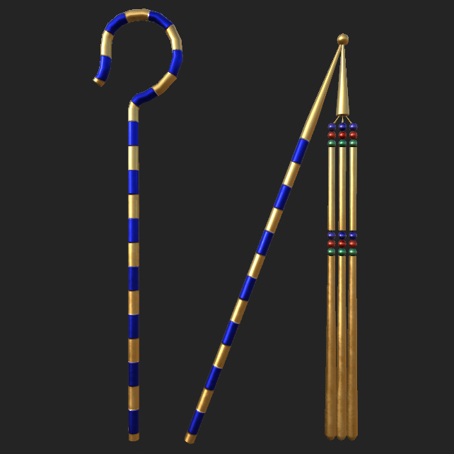Egyptian Crook and Flail (VRChat Asset)