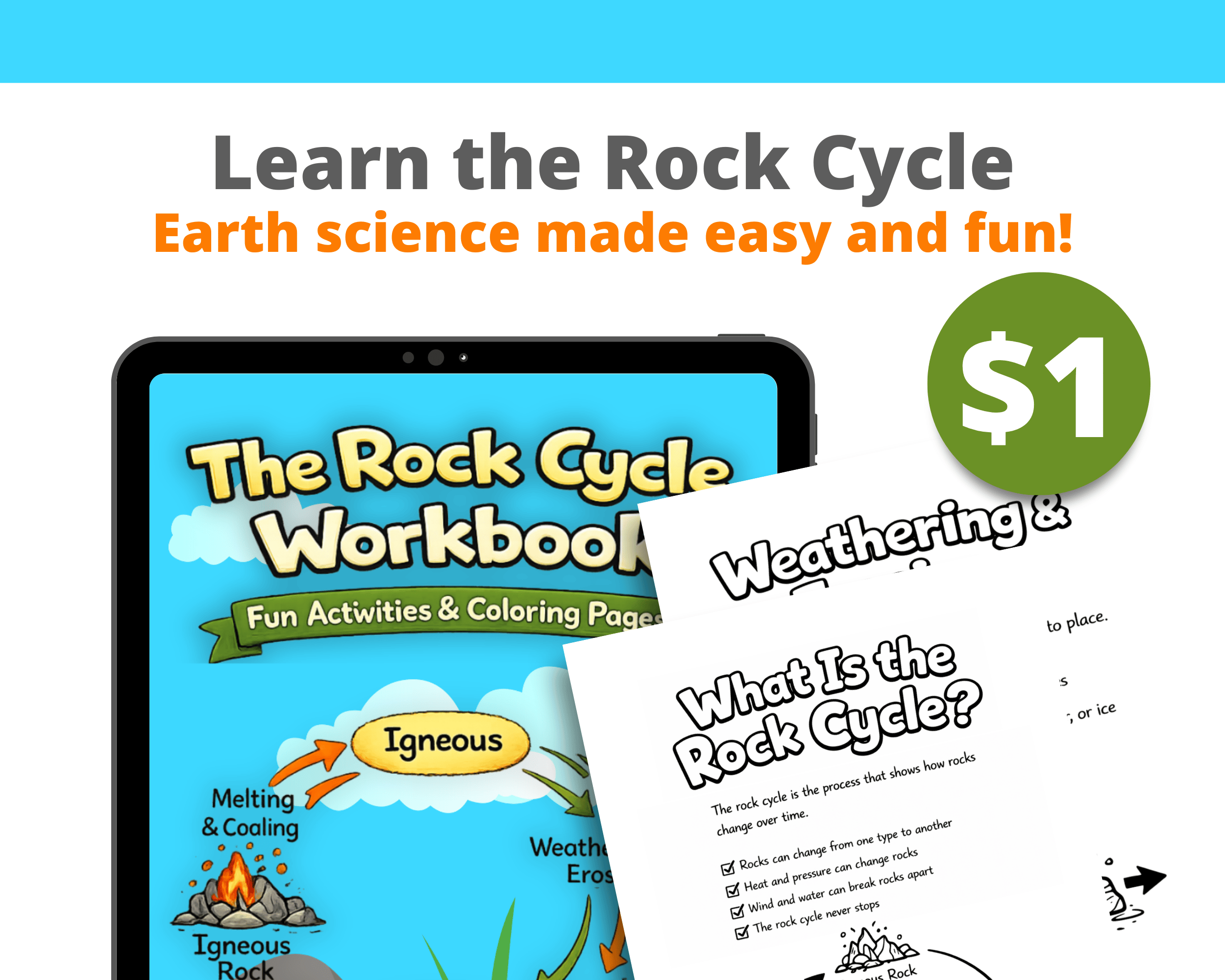 Rock Cycle Workbook for Kids - Mini Unit - Payhip