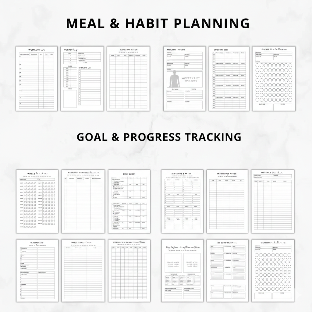 Ultimate 2026 Fitness Planner Bundle | 47-Page Weight Loss & Workout ...