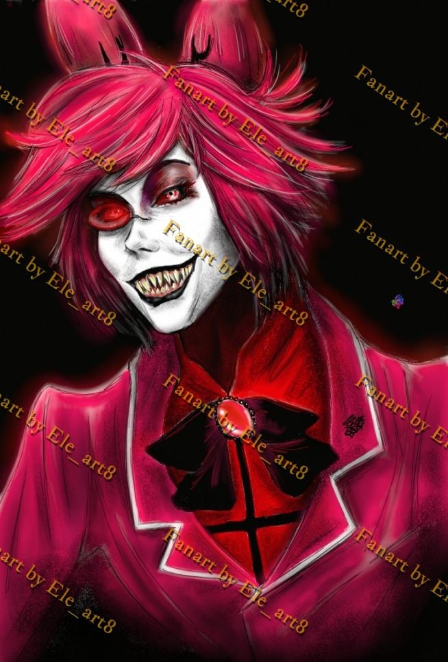 fan art, Alastor fan art, digital art, fantasy art, digital illustration, graphic art,