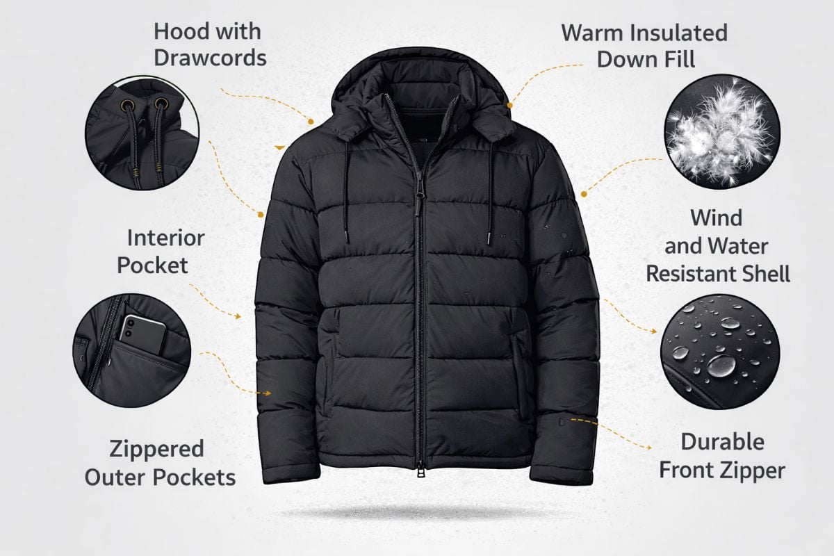 Men Black Winter Jacket - Payhip