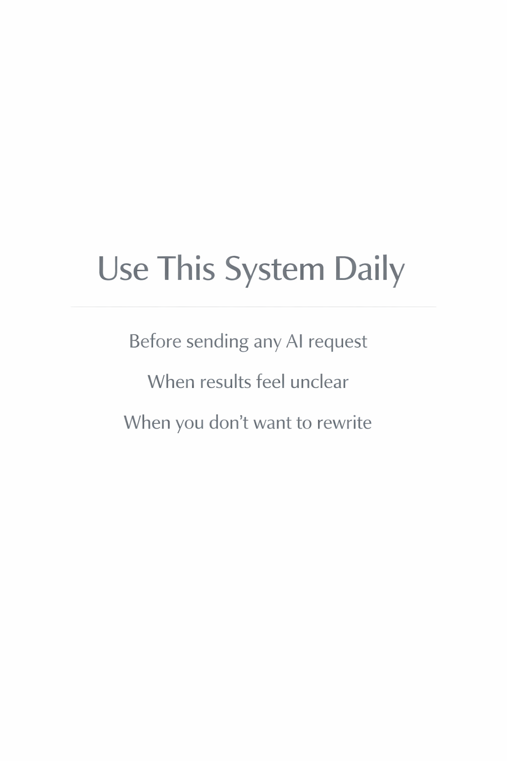 AI Command System — Get Clear, Usable AI Results — Without Guessing or Rewriting