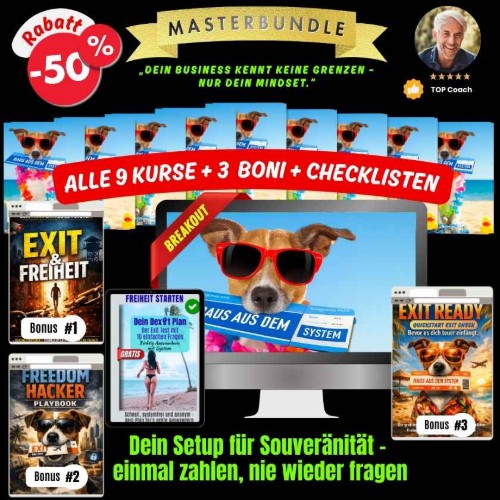 dexit.online auswandern mit plan  masterbundle mockups