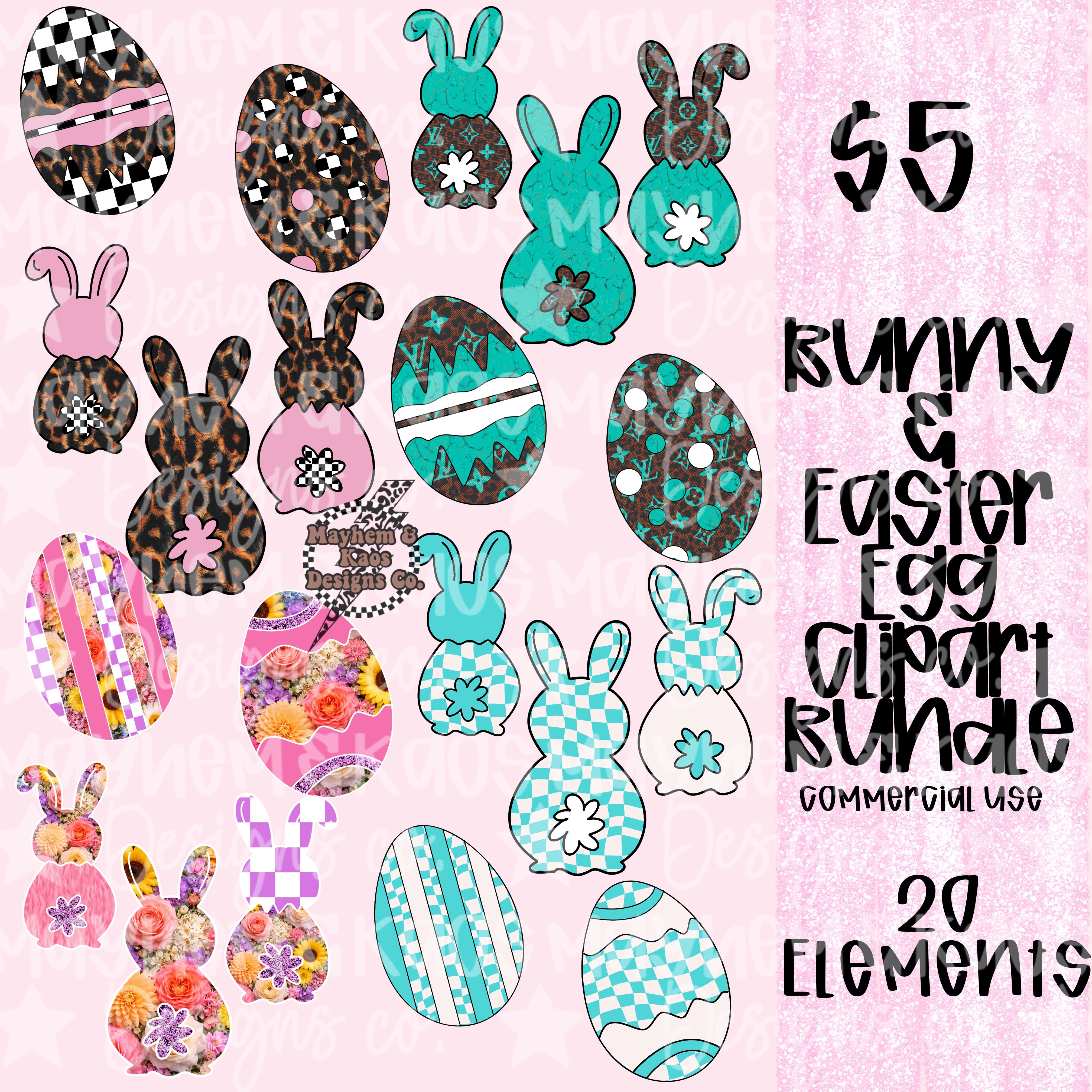 Easter bunny & clipart bundle - Payhip