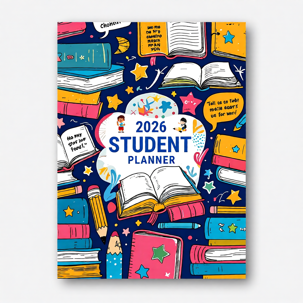 2026 academic digital planner for students with organised layouts for school planning