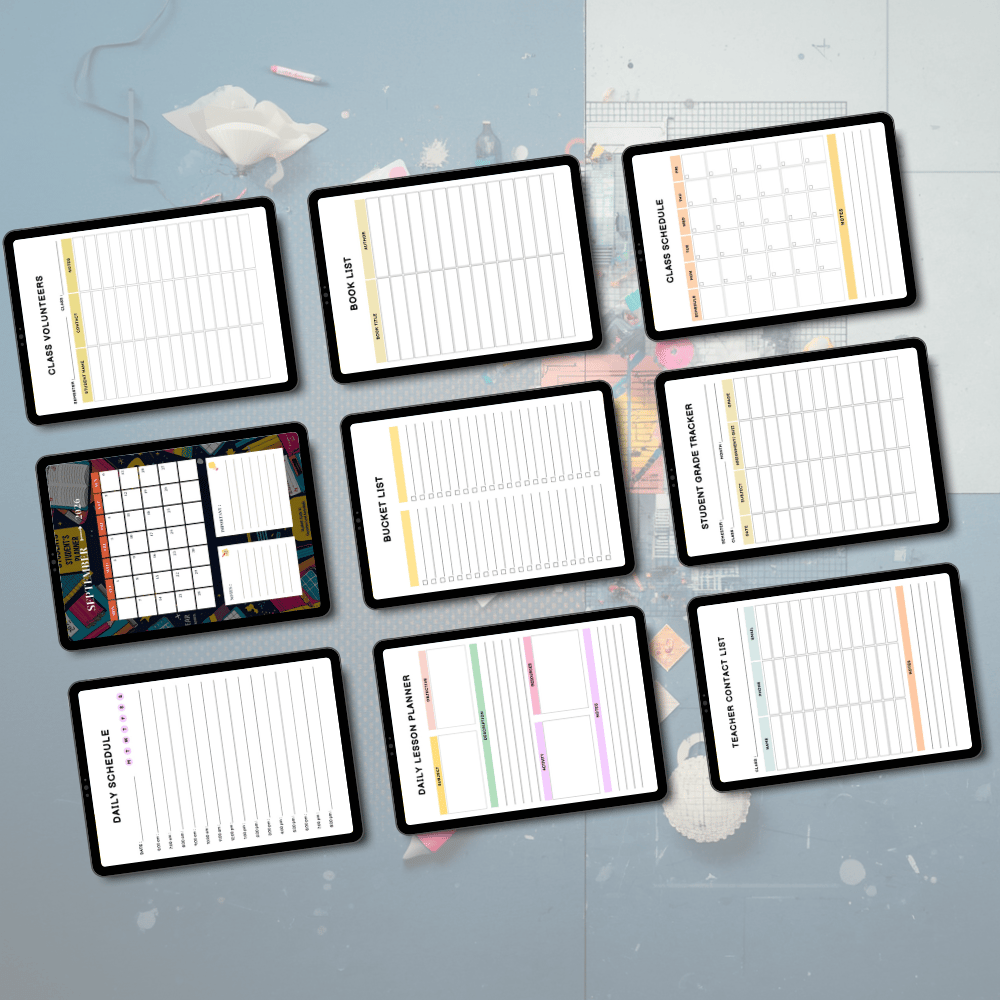 Printable and digital 2026 student planner for academic organisation and productivity