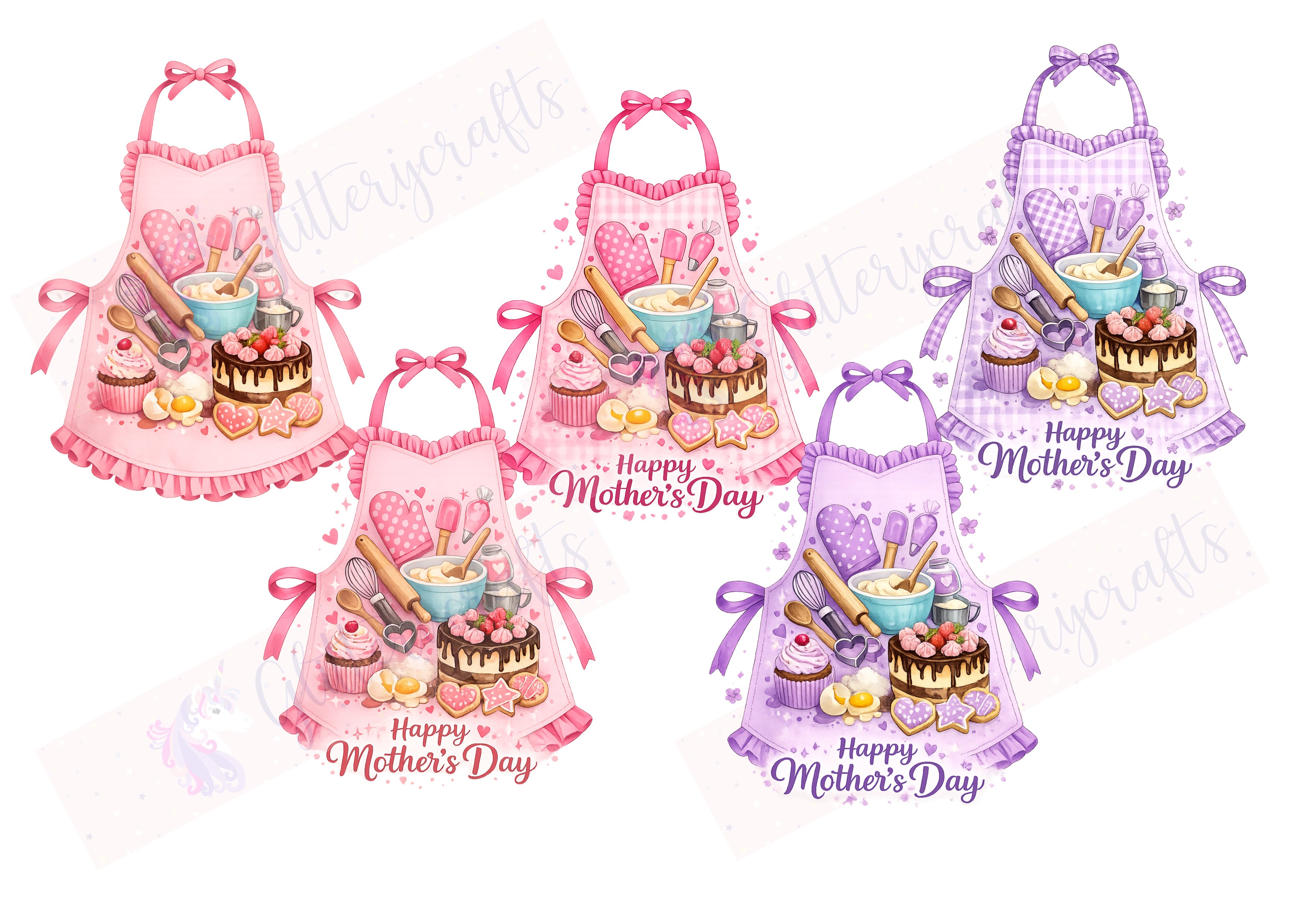 Mothers Day Baking Apron PNG sublimation Digital Downloads x 5 - Payhip