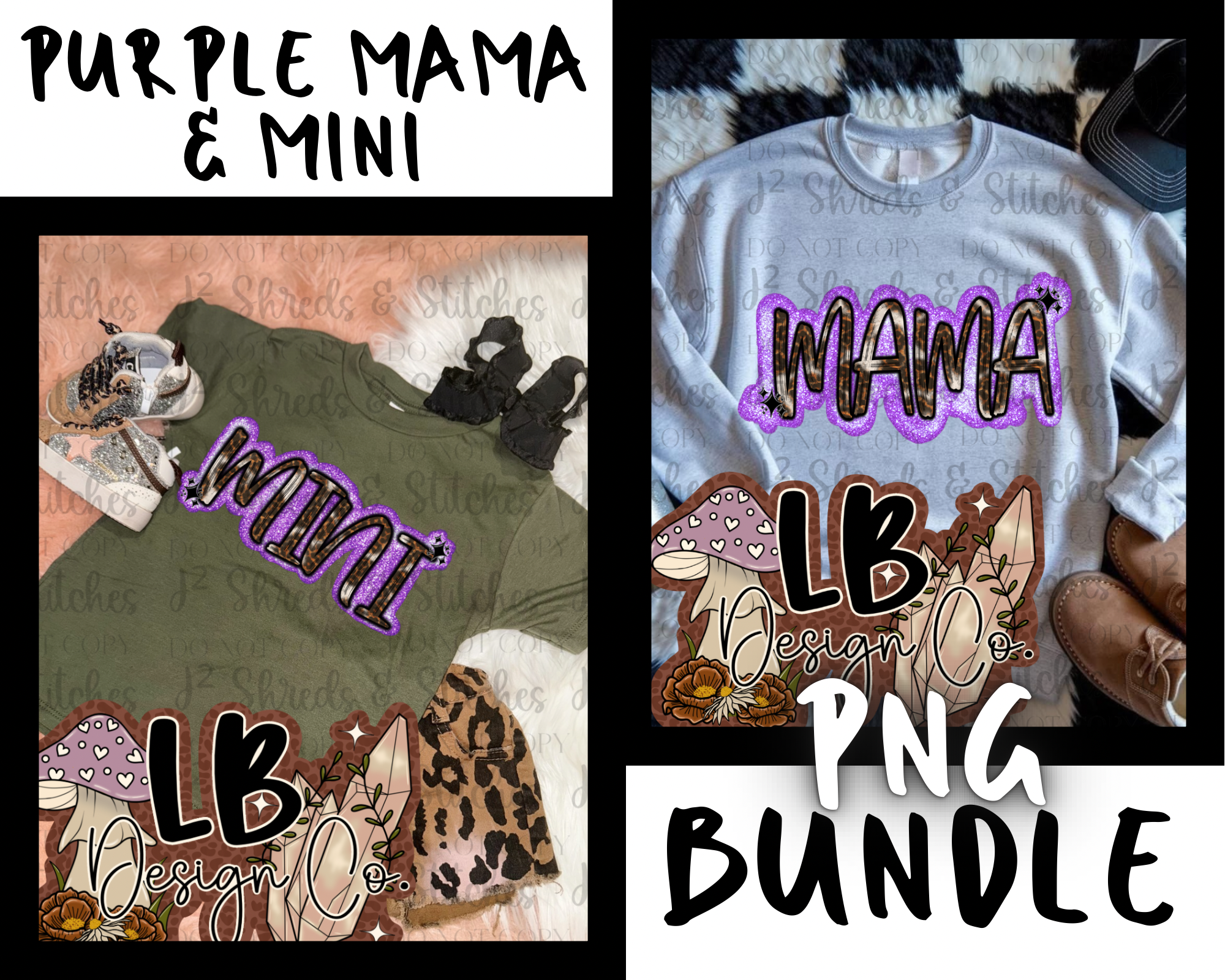 PNG Purple Mama/Mini Bundle - Payhip