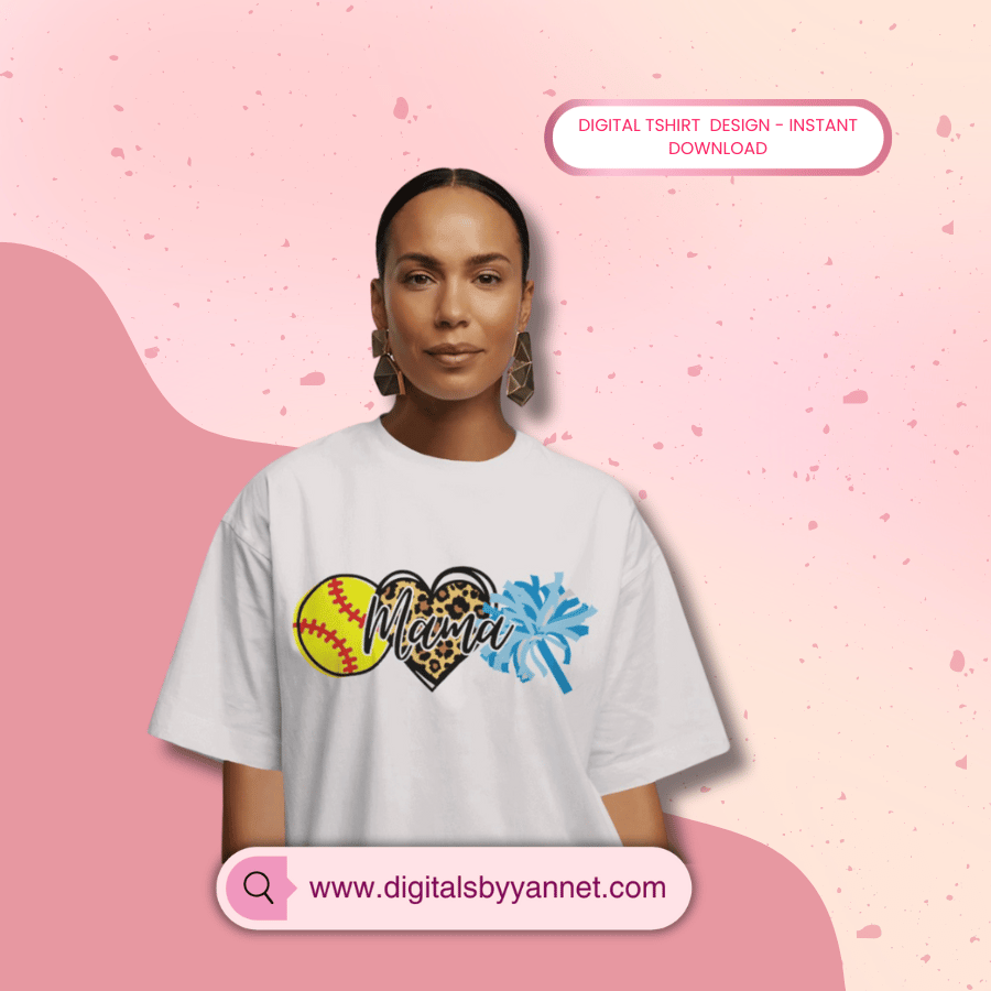 Mama sports design PNG for DIY game day shirts and apparel