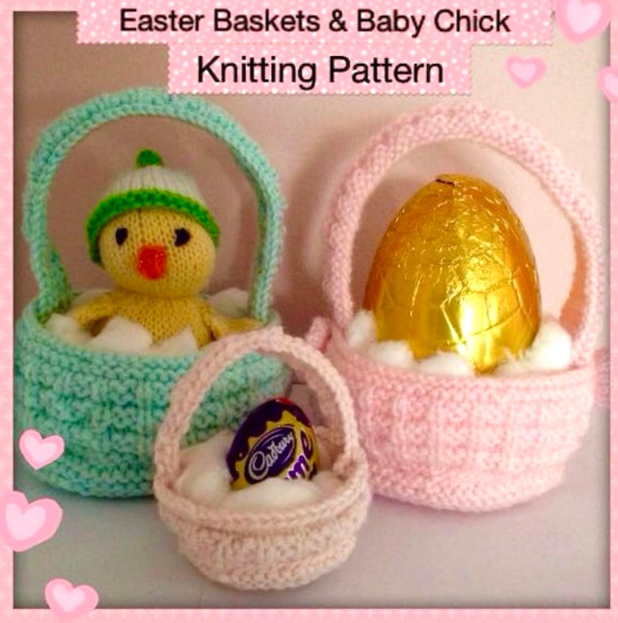 Easter Baskets and Baby Chick Knitting Pattern - Payhip