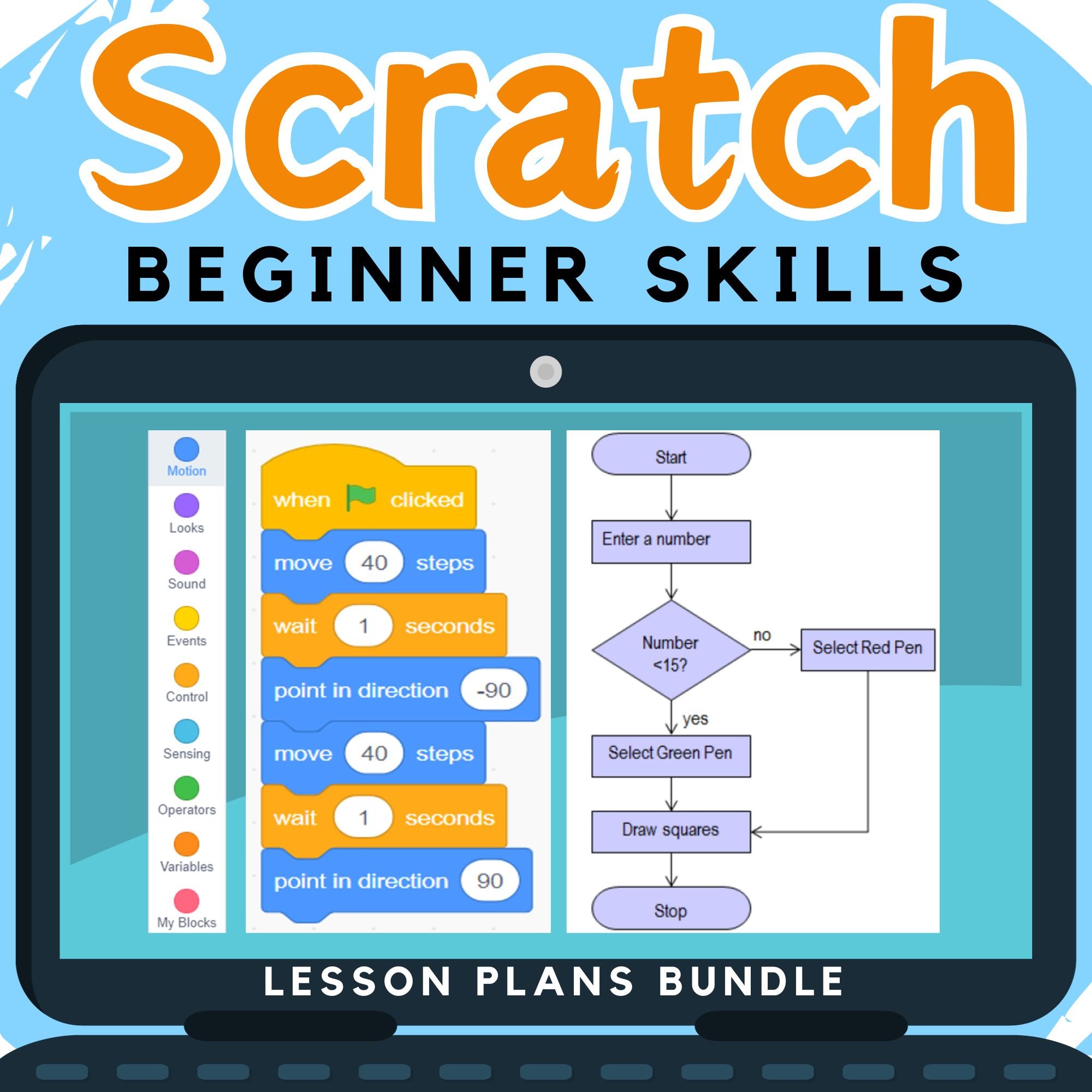 Computer Coding in Scratch Lesson Plans and Activities Bundle ...