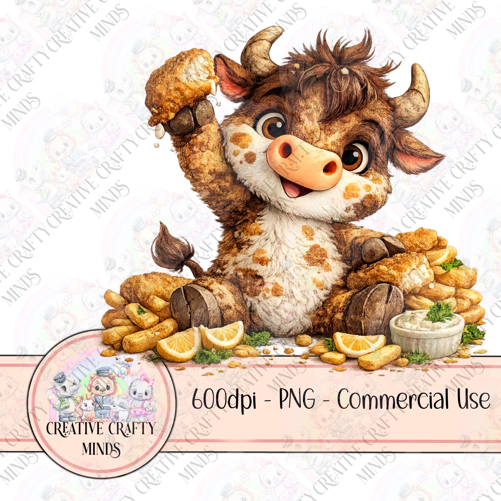 Fish & Chips Highland Cow - Payhip