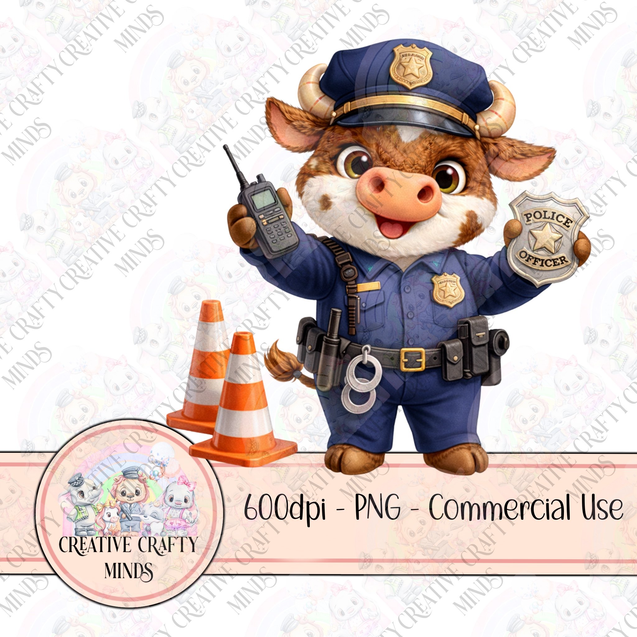 Cop Cow Police Officer Cow - Payhip