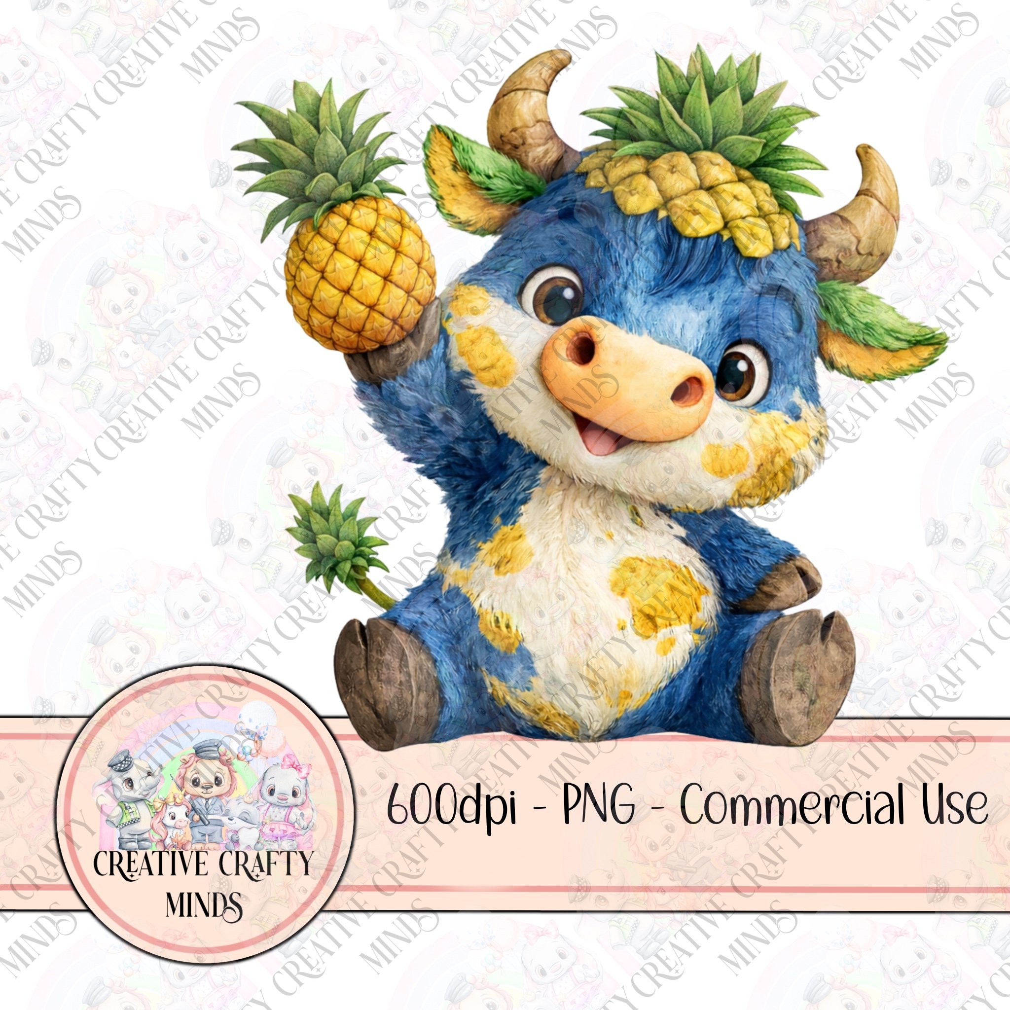Blue Pineapple Cow - Payhip