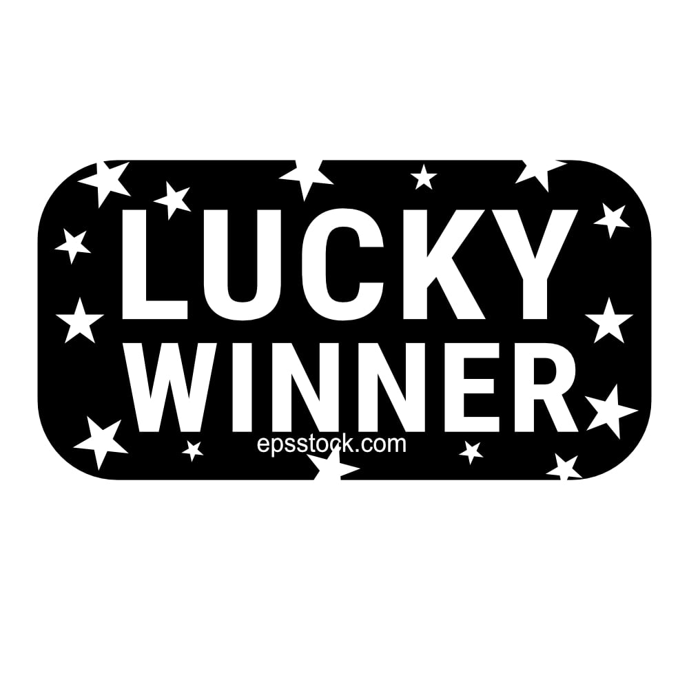 Lucky winner celebration illustration