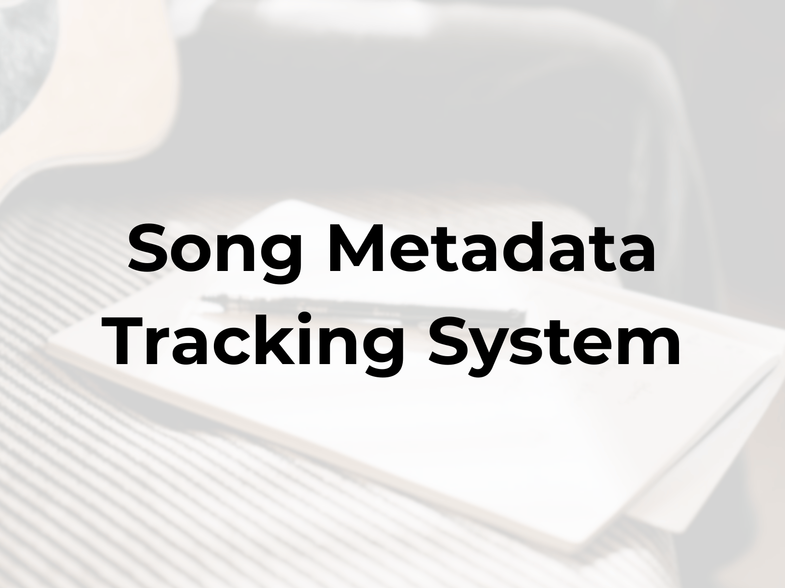 Tracking Metadata Song Metadata Tracking System - Payhip