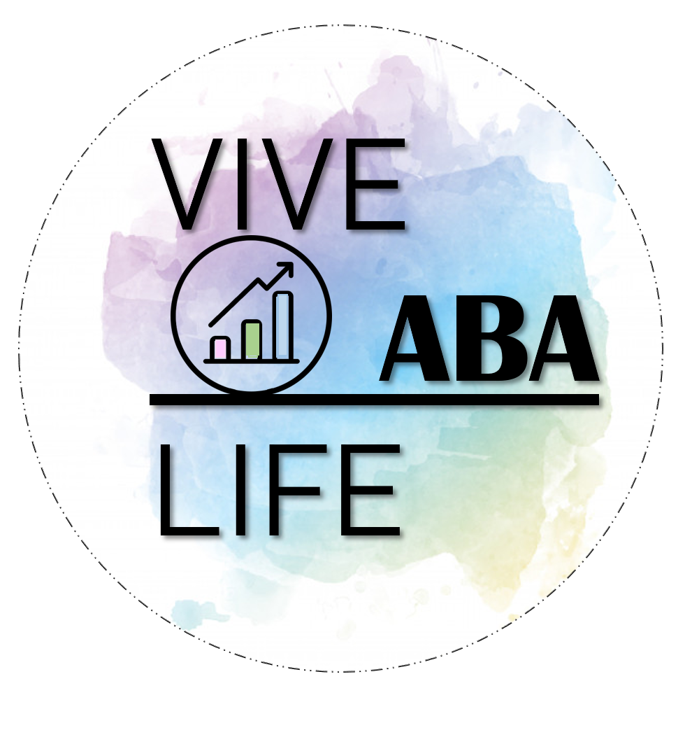 Vive ABA Life logo representing bilingual ABA resources, trainings, protocols, and parent support materials in English and Spanish