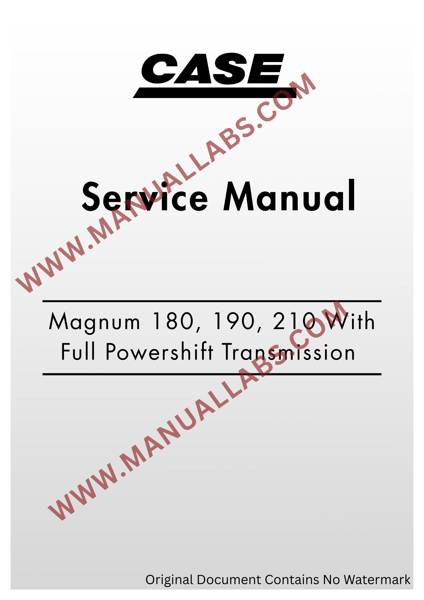 Case Magnum 180, 190, 210 With Full Powershift Transmission 84386819 ...