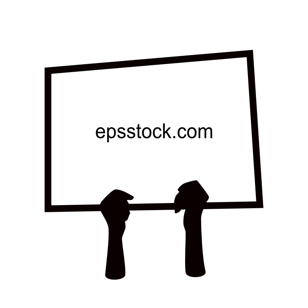 hand holding a banner