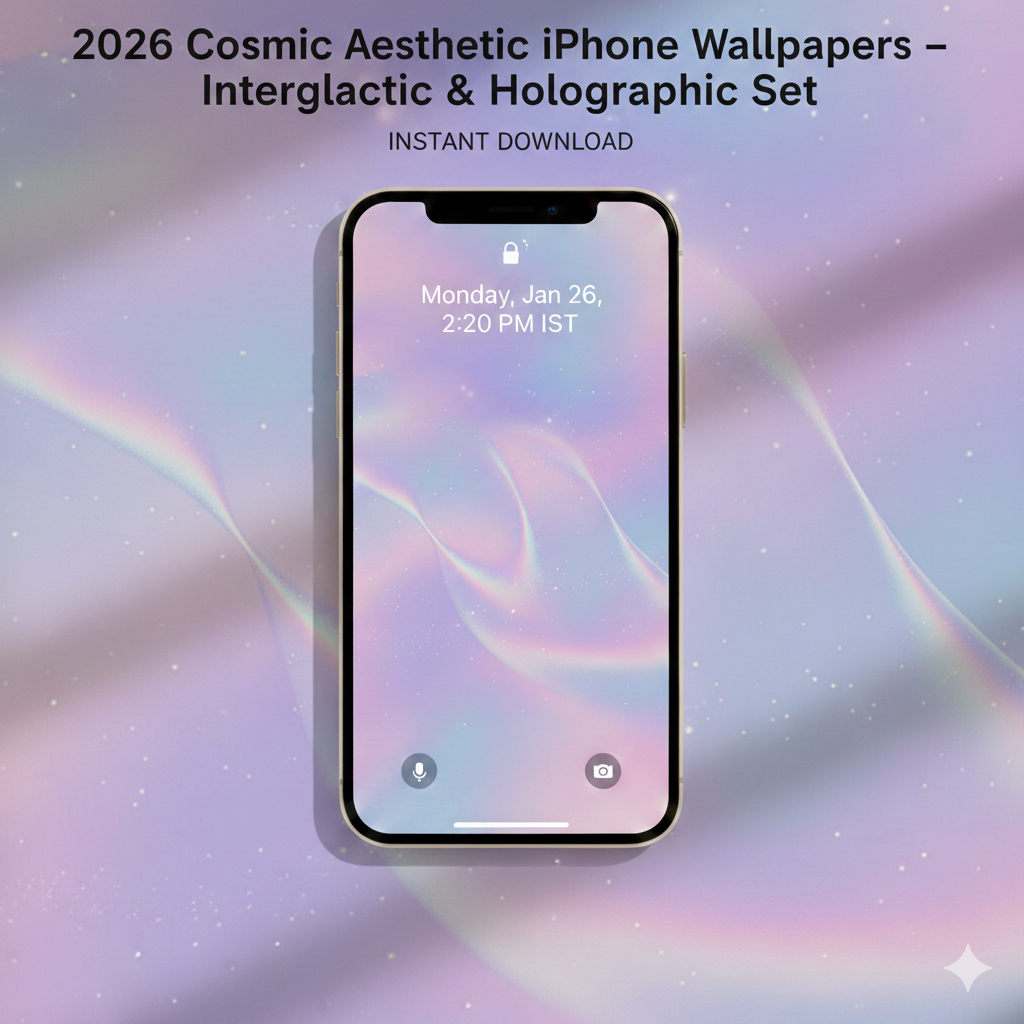 2026 Cosmic Aesthetic iPhone Wallpapers – Intergalactic & Holographic