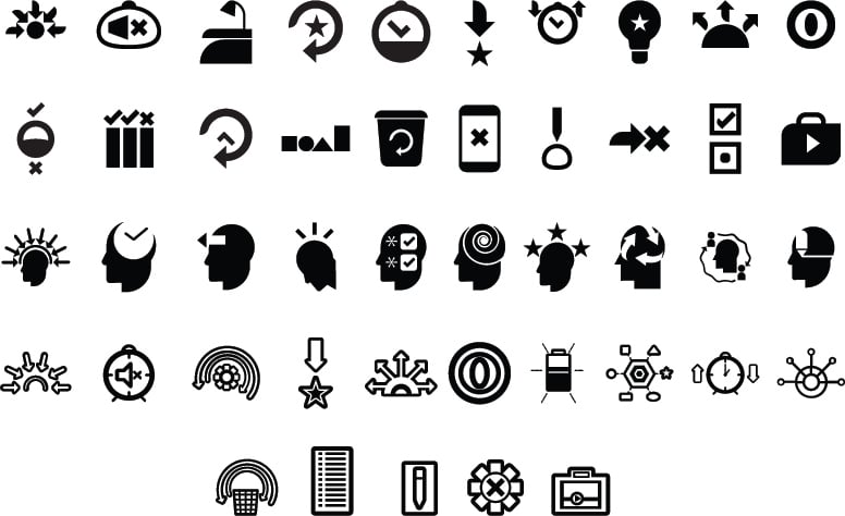 productivity & concentration svg iconset
