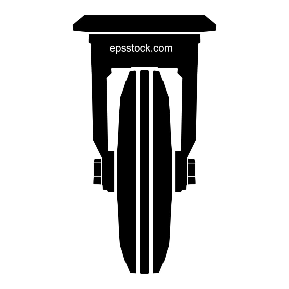 Industrial swivel caster with top plate for mounting