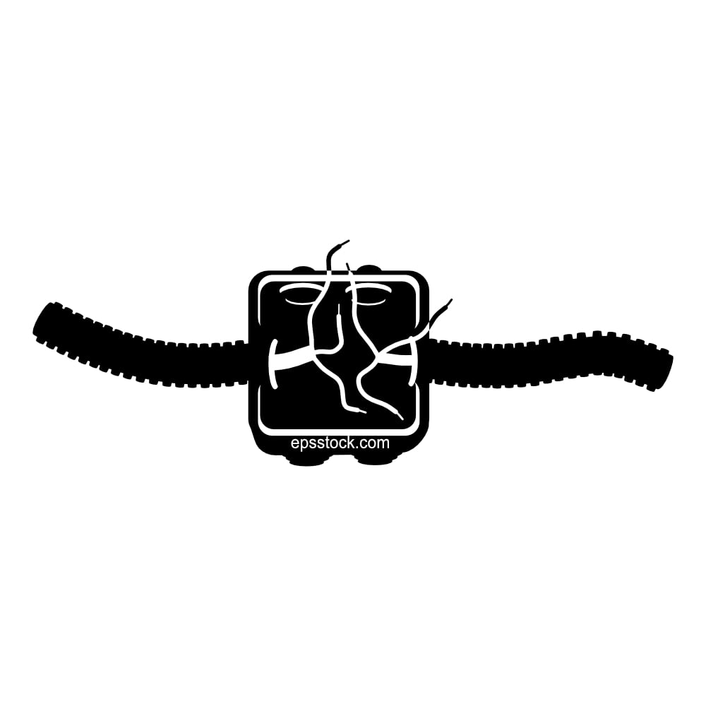 Plastic housing for external mounting of wires for computing purposes