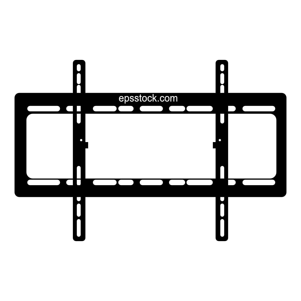 Black TV wall mount bracket