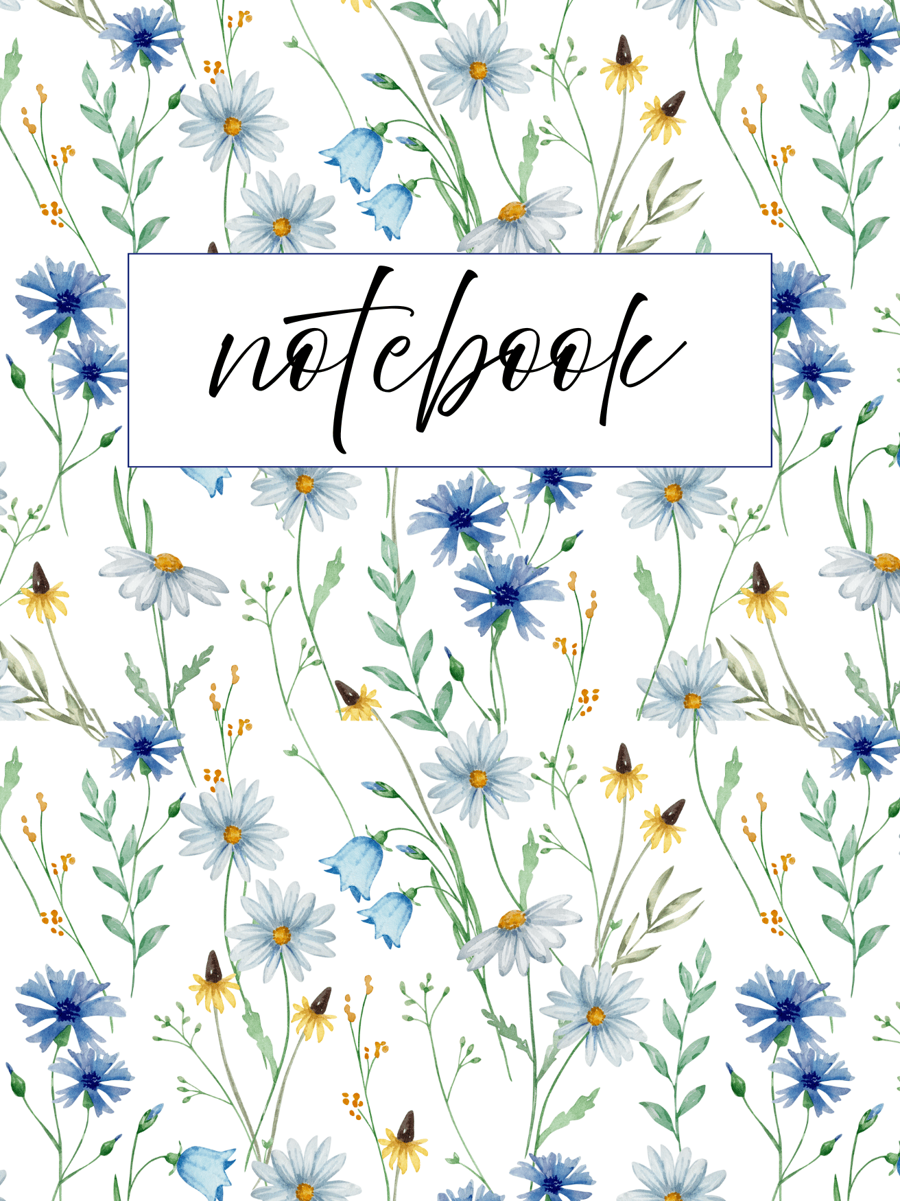 Blue Multi-Floral Notebook - Payhip