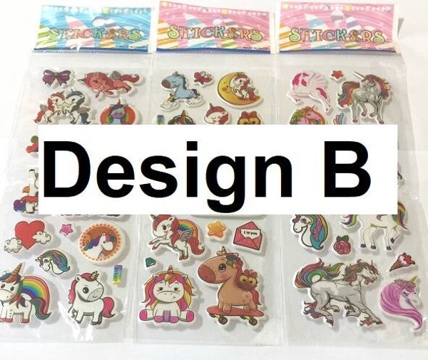 Cartoon puffy stickers for kids with bright, colorful designs ideal for crafts and creative play.