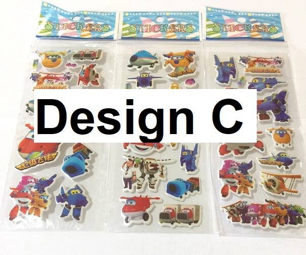 Fun cartoon puffy stickers featuring vibrant colors, perfect for kids’ scrapbooks and notebooks.