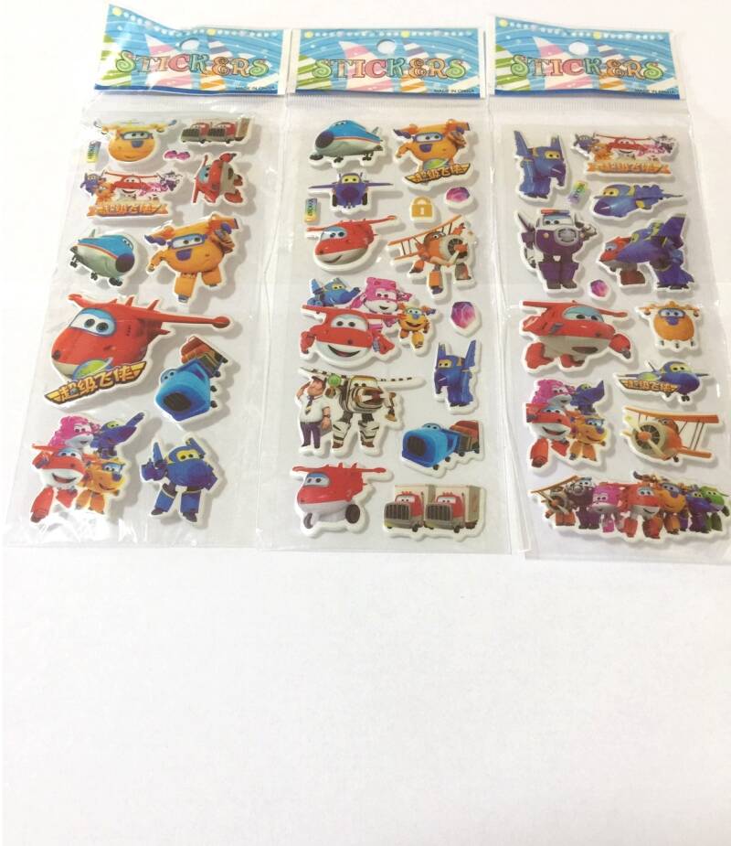 Cute cartoon puffy stickers for kids, great for decorating school supplies and journals.